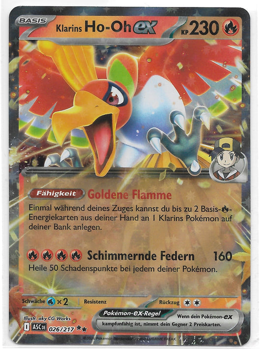 Klarins Ho-Oh ex 026/217 - Einzelkarte Deutsch