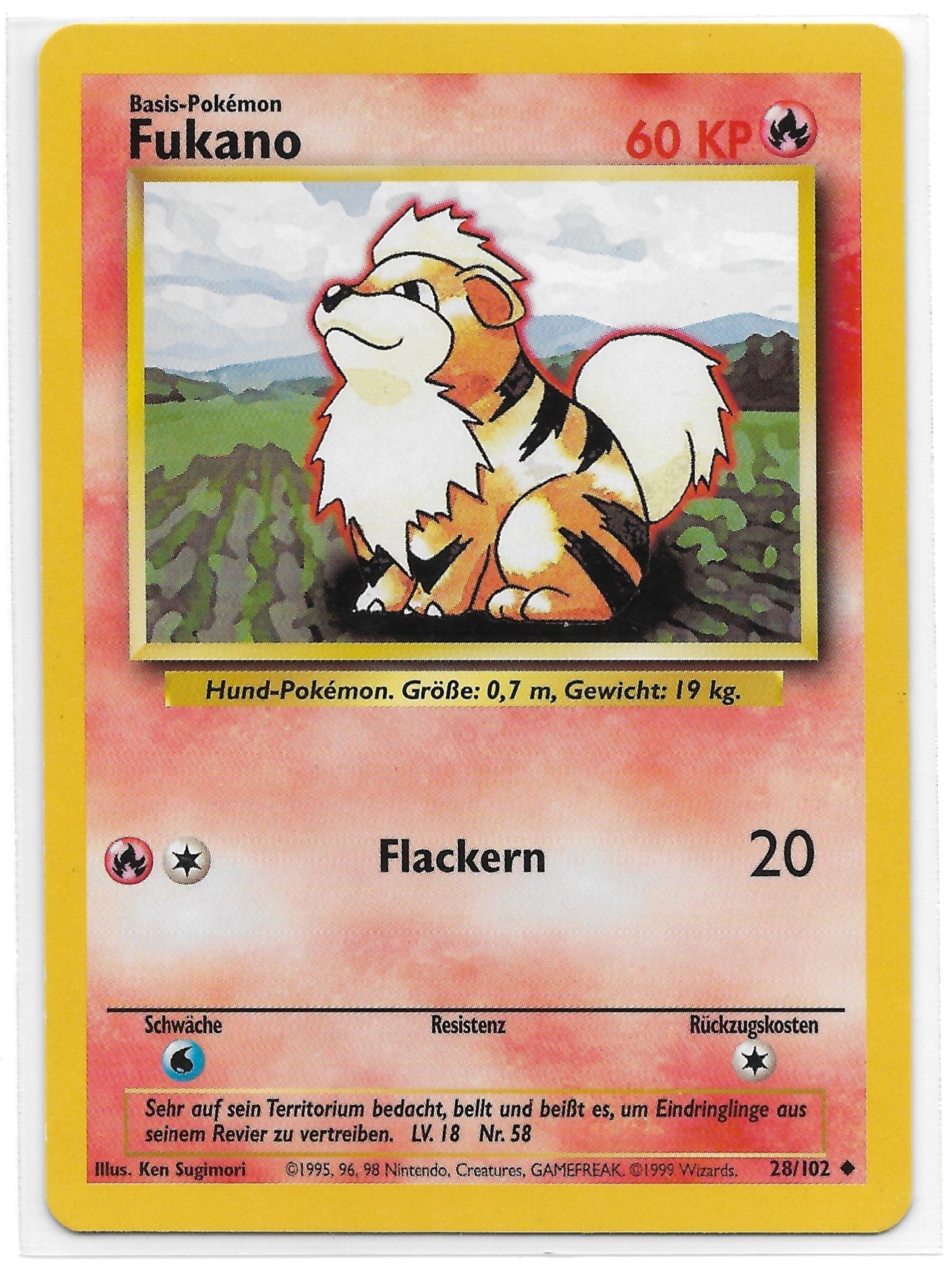 Fukano 28/102 (Base Set, 1999) - Vintage Einzelkarte Deutsch