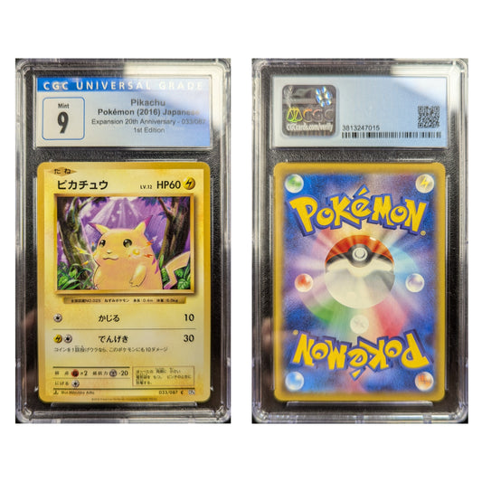 CGC 9 MINT | XY Expansion Pack 20th Anniversary 1st Edition - Pikachu 033/087 Japanisch